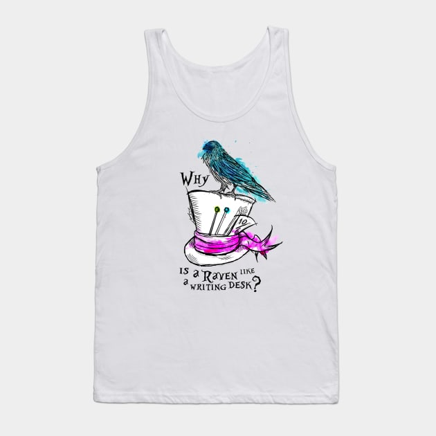 Why is a Raven Like a Writing Desk Tank Top by HannahPalmerArt